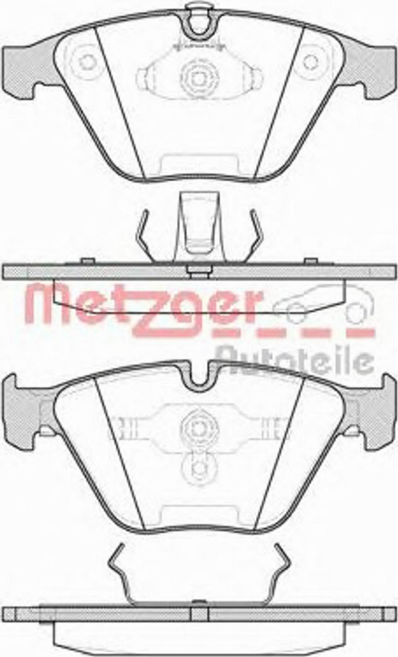 Metzger 085700 - Гальмівні колодки, дискові гальма autocars.com.ua