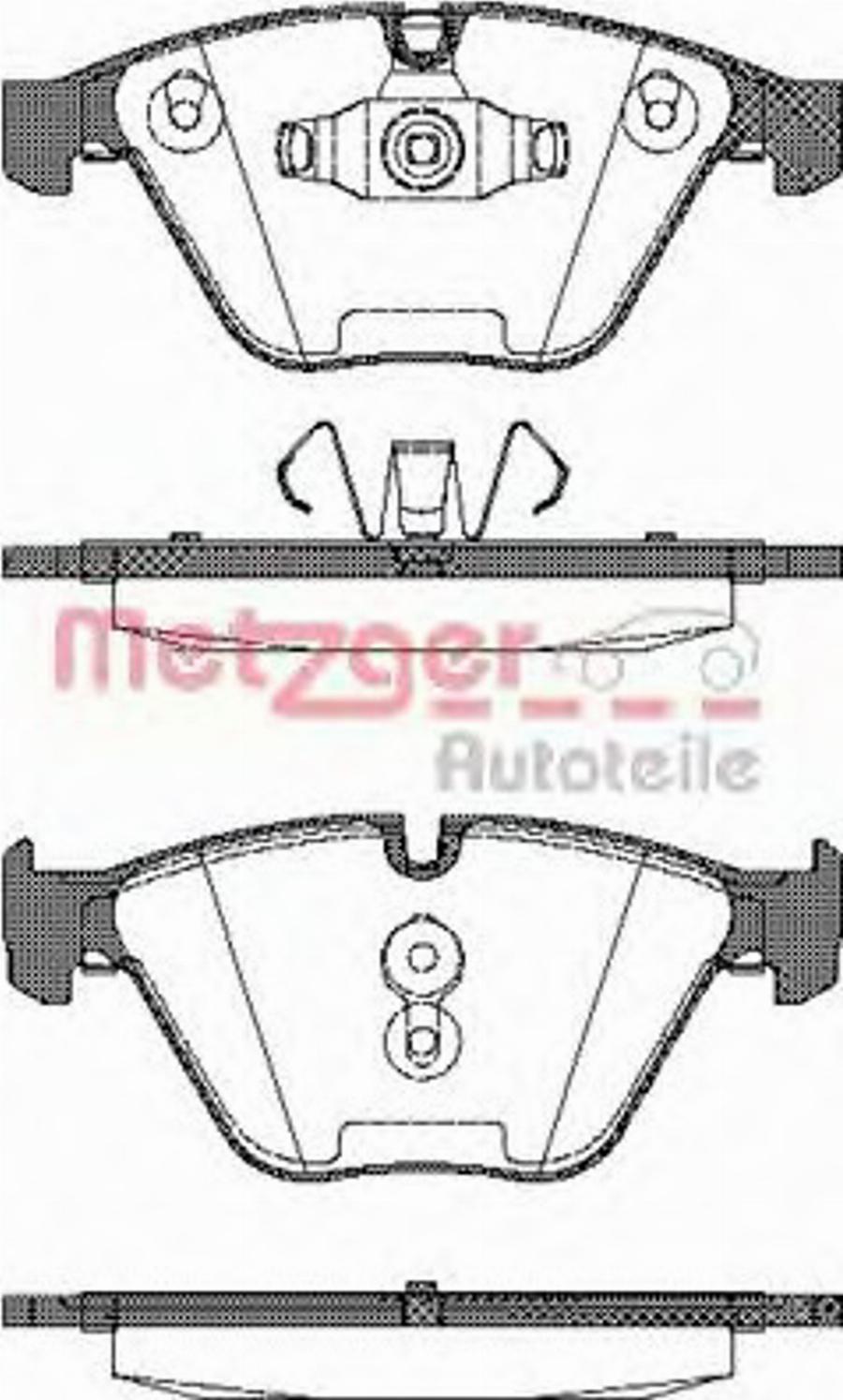 Metzger 0857.10 - Тормозные колодки, дисковые, комплект autodnr.net