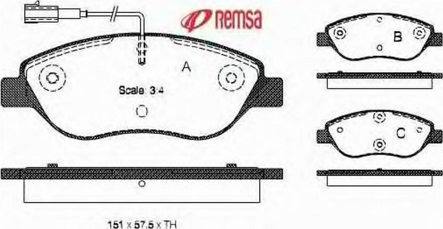 Metzger 086001 - Тормозные колодки, дисковые, комплект autodnr.net