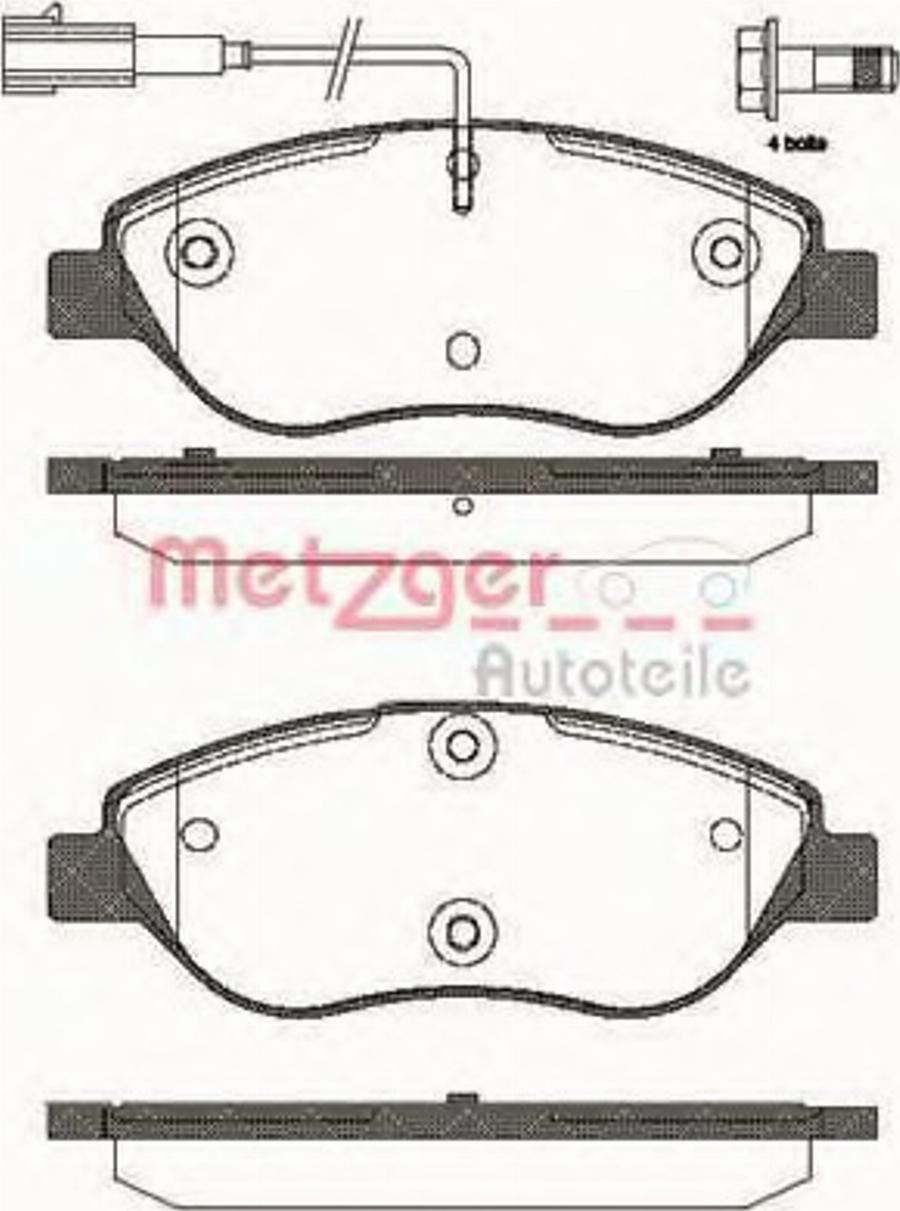 Metzger 0860.02 - Тормозные колодки, дисковые, комплект autodnr.net