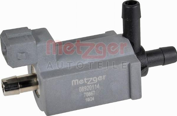 Metzger 08920114 - Клапан, управління повітря-впускають повітря autocars.com.ua