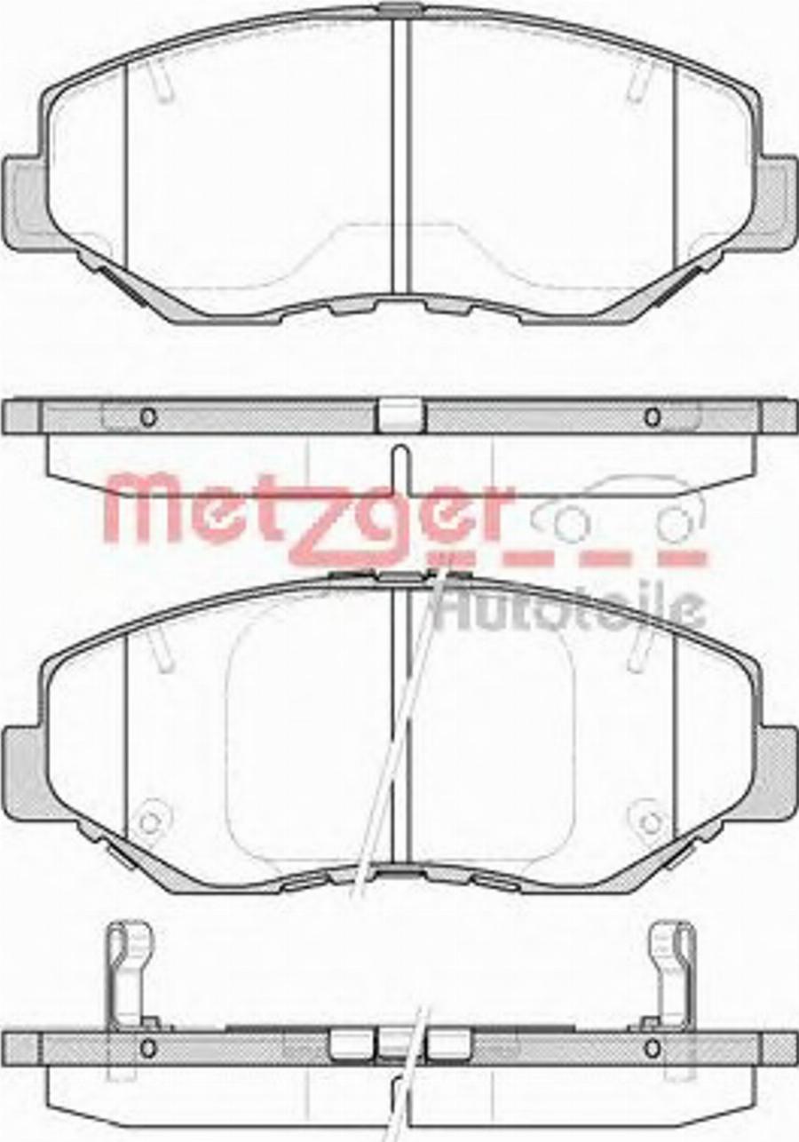 Metzger 089900 - Тормозные колодки, дисковые, комплект avtokuzovplus.com.ua