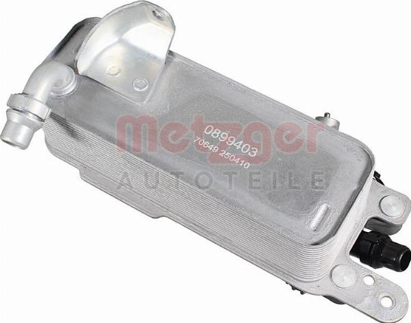 Metzger 0899403 - Масляний радіатор, автоматична коробка передач autocars.com.ua