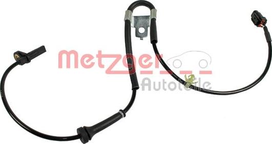 Metzger 0900132 - Датчик ABS, частота обертання колеса autocars.com.ua