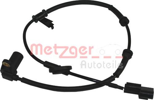 Metzger 0900750 - Датчик ABS, частота вращения колеса autodnr.net