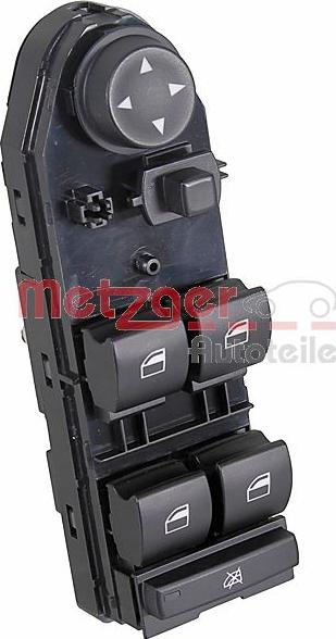 Metzger 09161162 - Вимикач, стеклолод'емнік autocars.com.ua