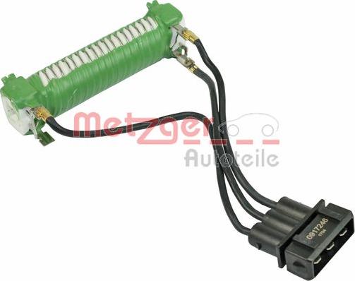 Metzger 0917246 - Додатковий резистор, електромотор - вентилятор радіатора autocars.com.ua