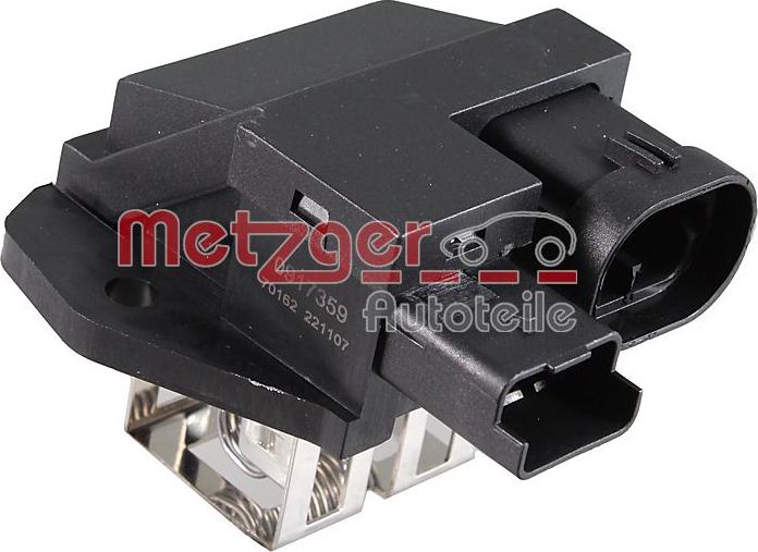 Metzger 0917359 - Додатковий резистор, електромотор - вентилятор радіатора autocars.com.ua