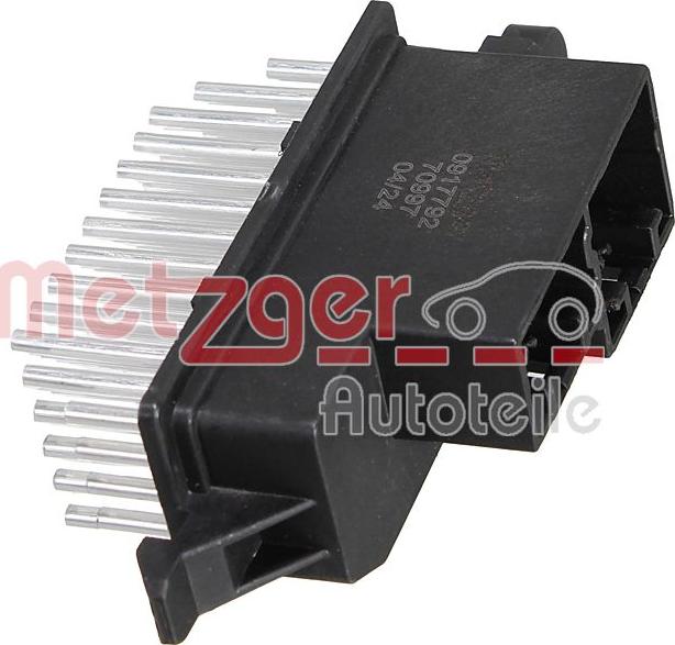 Metzger 0917792 - Регулятор, вентилятор салону autocars.com.ua