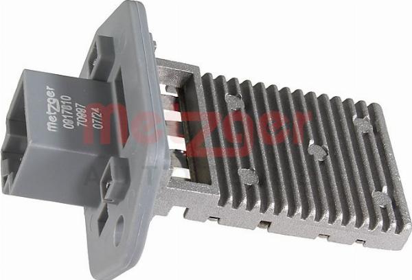 Metzger 0917810 - Опір, реле, вентилятор салону autocars.com.ua