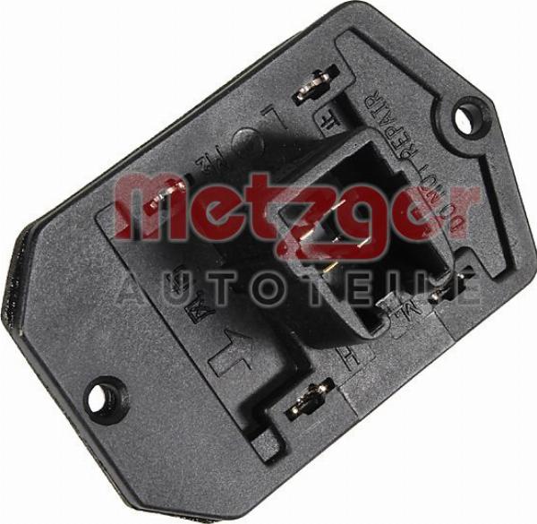 Metzger 0917854 - Опір, реле, вентилятор салону autocars.com.ua