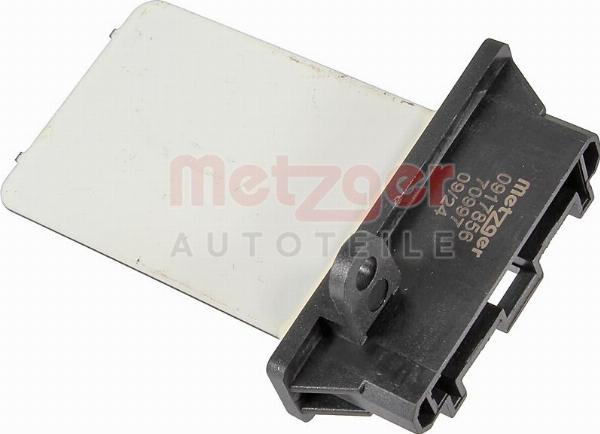 Metzger 0917856 - Опір, реле, вентилятор салону autocars.com.ua