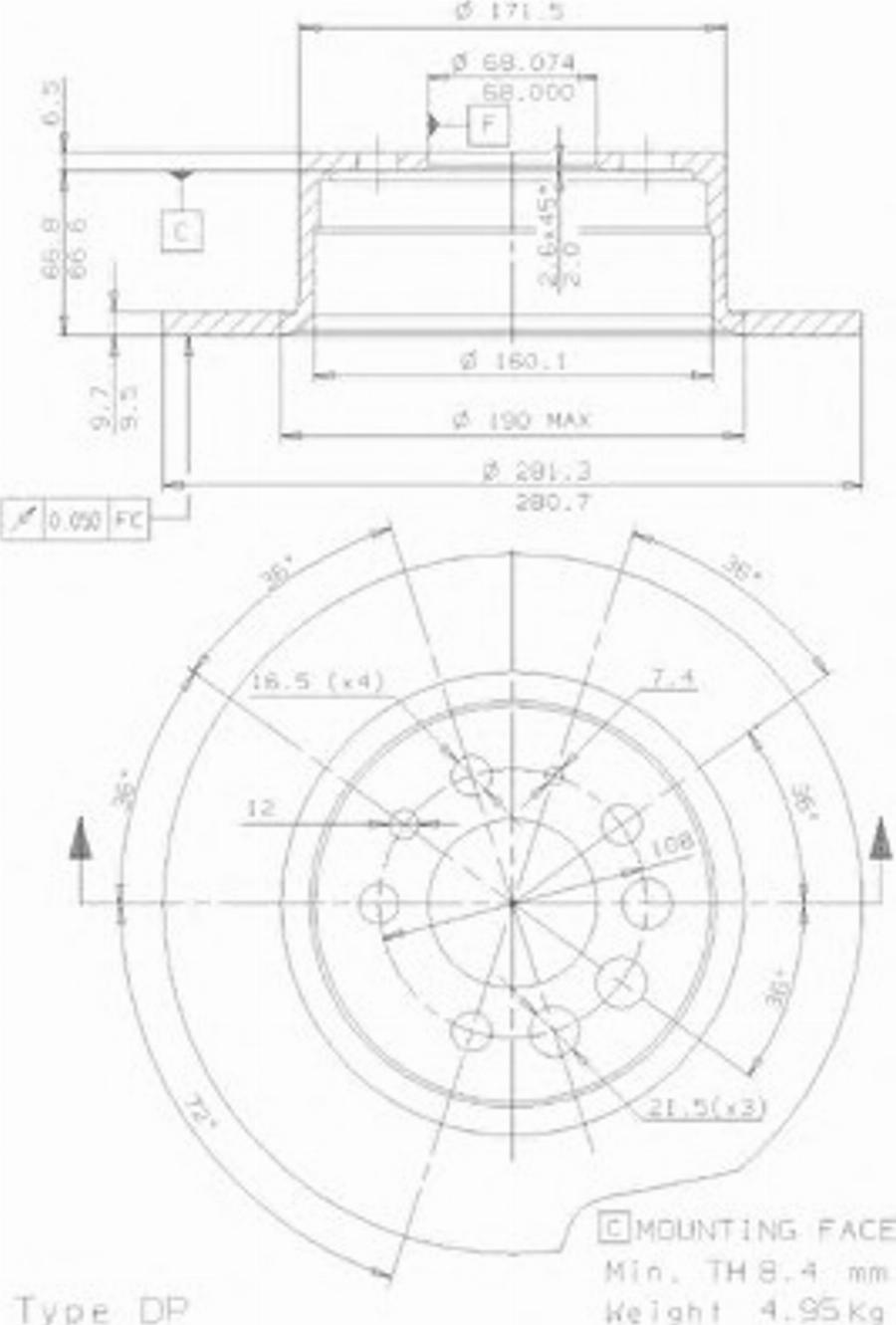 Metzger 10022E - Тормозной диск avtokuzovplus.com.ua