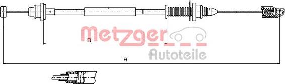 Metzger 10.0390 - Тросик газу autocars.com.ua