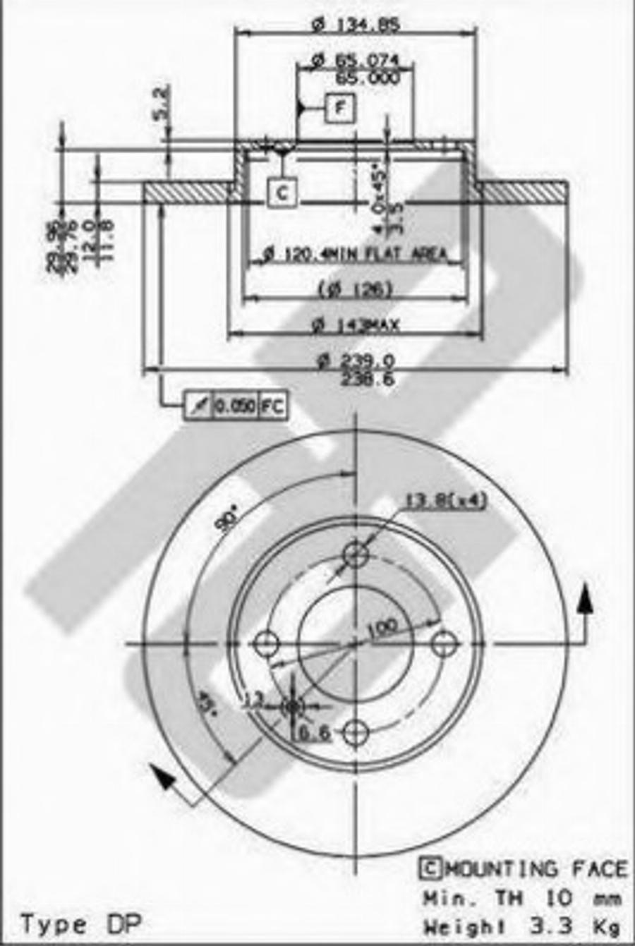 Metzger 10073 - Гальмівний диск autocars.com.ua