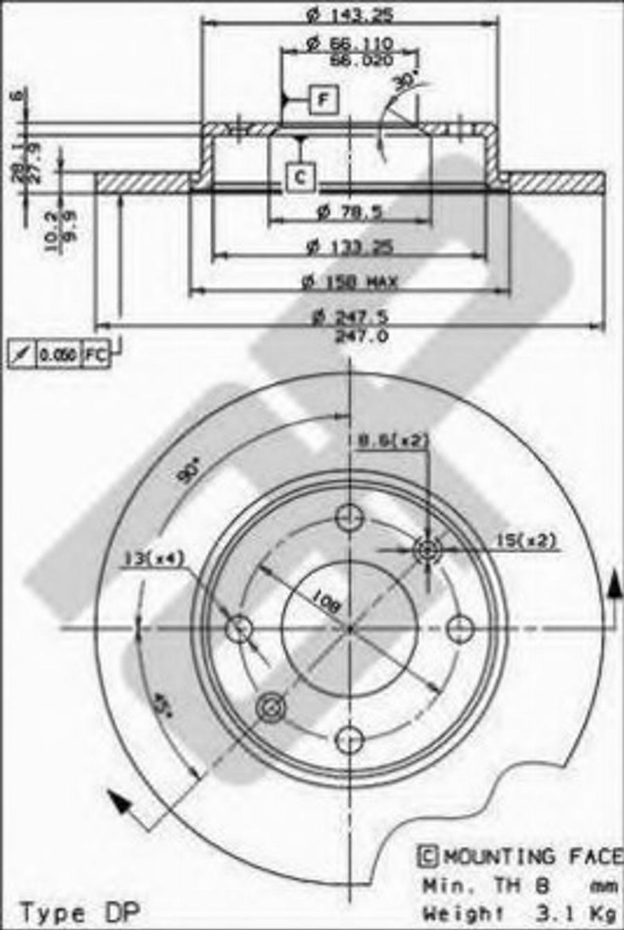 Metzger 10240 - Гальмівний диск autocars.com.ua