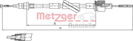 Metzger 10.2444 - Трос, управління зчепленням autocars.com.ua