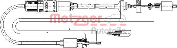 Metzger 10.2967 - Трос, управління зчепленням autocars.com.ua