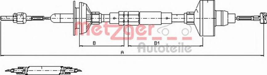 Metzger 10.3143 - Трос, управління зчепленням autocars.com.ua