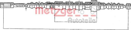 Metzger 10.399 - Тросик, cтояночный тормоз avtokuzovplus.com.ua