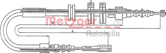 Metzger 10.4091 - Трос, гальмівна система autocars.com.ua