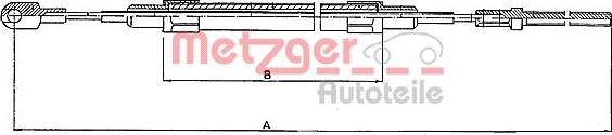 Metzger 10.4152 - Тросик, cтояночный тормоз autodnr.net
