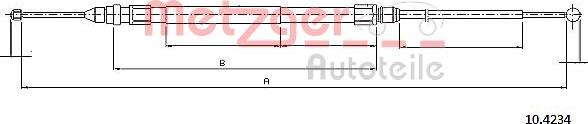 Metzger 10.4234 - Трос, гальмівна система autocars.com.ua