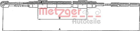 Metzger 10.423 - Тросик, cтояночный тормоз avtokuzovplus.com.ua