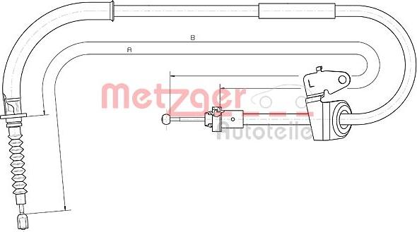 Metzger 10.4307 - Тросик, cтояночный тормоз avtokuzovplus.com.ua