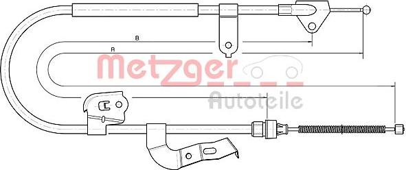 Metzger 10.4511 - Трос, гальмівна система autocars.com.ua