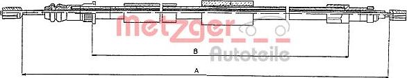 Metzger 10.4571 - Тросик, cтояночный тормоз autodnr.net