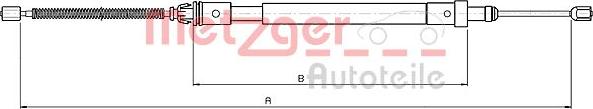 Metzger 10.4575 - Тросик, cтояночный тормоз autodnr.net