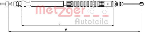 Metzger 10.4664 - Трос, гальмівна система autocars.com.ua