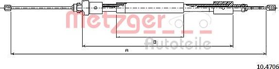 Metzger 10.4706 - Тросик, cтояночный тормоз autodnr.net