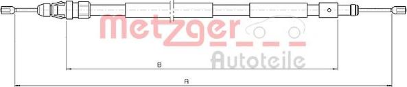 Metzger 10.4708 - Тросик, cтояночный тормоз avtokuzovplus.com.ua