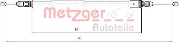 Metzger 10.4713 - Трос, гальмівна система autocars.com.ua