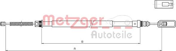 Metzger 10.4719 - Тросик, cтояночный тормоз avtokuzovplus.com.ua