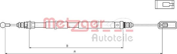 Metzger 10.4721 - Трос, гальмівна система autocars.com.ua