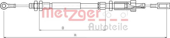 Metzger 10.4723 - Трос, гальмівна система autocars.com.ua