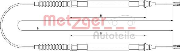 Metzger 10.4724 - Трос, гальмівна система autocars.com.ua