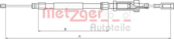 Metzger 10.4726 - Тросик, cтояночный тормоз avtokuzovplus.com.ua