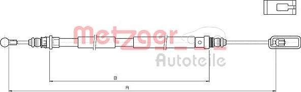 Metzger 10.4733 - Трос, гальмівна система autocars.com.ua