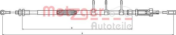 Metzger 10.4741 - Трос, гальмівна система autocars.com.ua