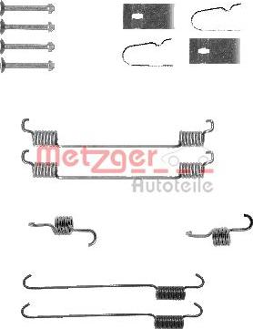 Metzger 105-0007 - Комплектуючі, барабанний гальмівний механізм autocars.com.ua