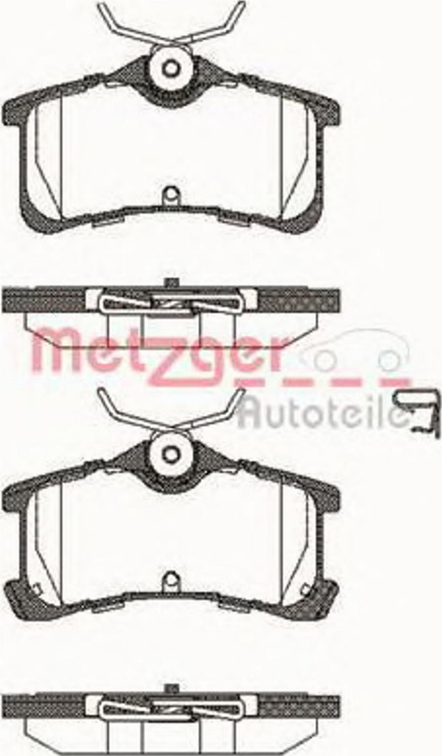 Metzger 1050.02 - Тормозные колодки, дисковые, комплект avtokuzovplus.com.ua