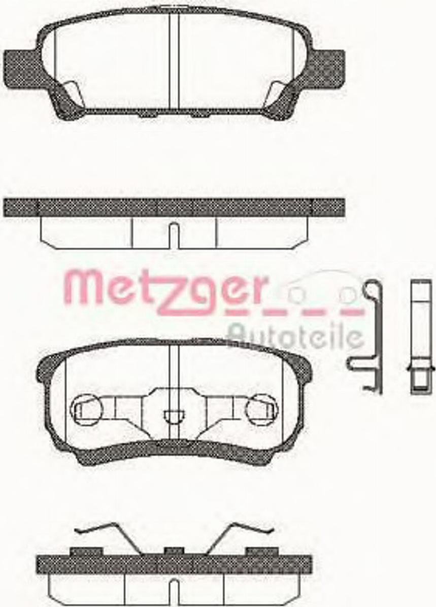 Metzger 105102 - Гальмівні колодки, дискові гальма autocars.com.ua