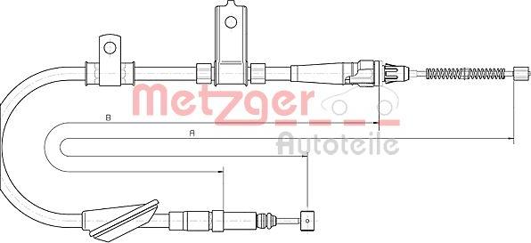 Metzger 10.5156 - Трос, гальмівна система autocars.com.ua
