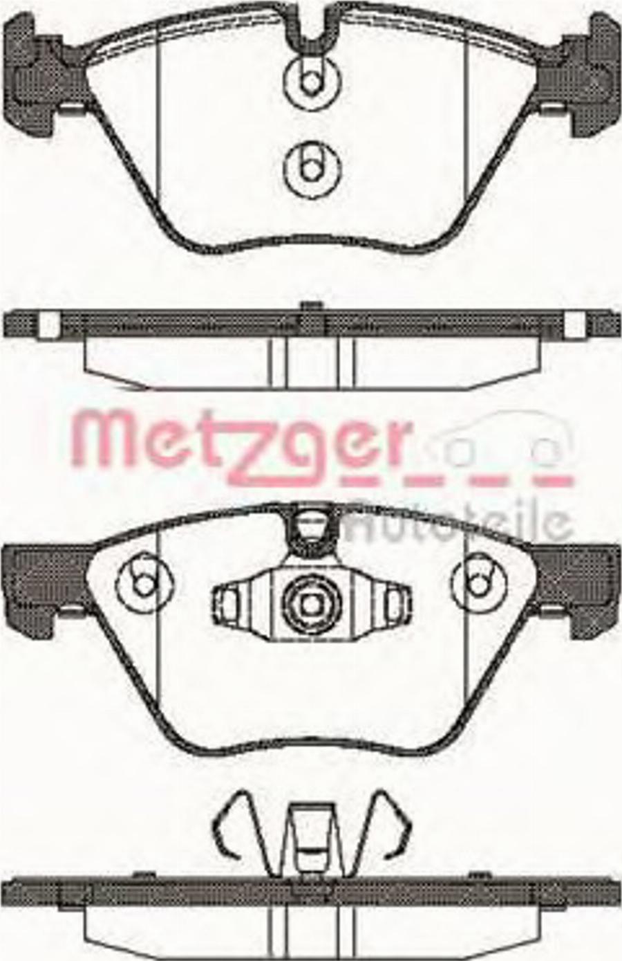 Metzger 105210 - Тормозные колодки, дисковые, комплект autodnr.net