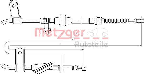 Metzger 10.5233 - Трос, гальмівна система autocars.com.ua