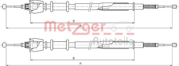 Metzger 10.5235 - Тросик, cтояночный тормоз avtokuzovplus.com.ua